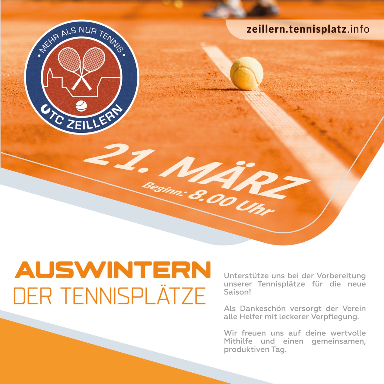 Auswintern der Tennisplätze